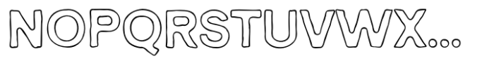 Benniter Outline Font UPPERCASE