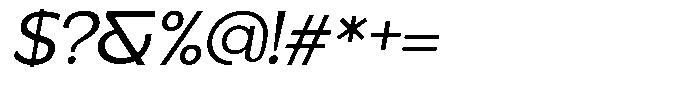 Benota Italic Font OTHER CHARS
