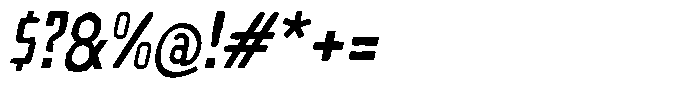 Bensin Rustic Slant Font OTHER CHARS