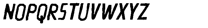 Bensin Rustic Slant Font UPPERCASE