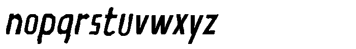 Bensin Rustic Slant Font LOWERCASE
