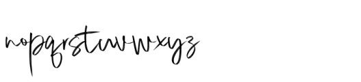 Bension Signature Font LOWERCASE