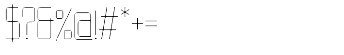 Bentband Thin Font OTHER CHARS