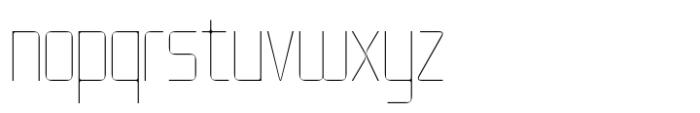 Bentband Thin Font LOWERCASE