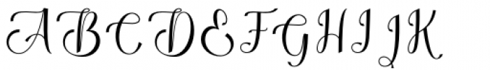Benthura Script Regular Font UPPERCASE