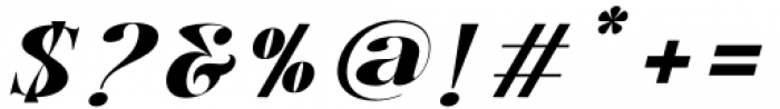 Bentoga  Bold Italic Font OTHER CHARS