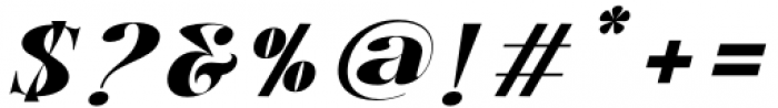 Bentoga  Extra Bold Italic Font OTHER CHARS