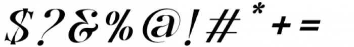 Bentoga  Extra Light Italic Font OTHER CHARS