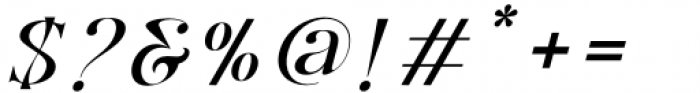 Bentoga  Thin Italic Font OTHER CHARS