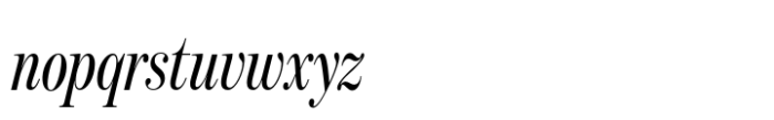 Benton Modern Display Compressed Italic Font LOWERCASE
