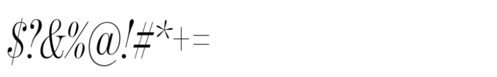 Benton Modern Display Compressed Light Italic Font OTHER CHARS