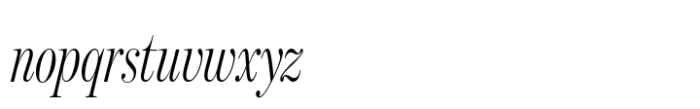 Benton Modern Display Compressed Light Italic Font LOWERCASE