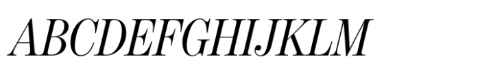 Benton Modern Display Condensed Italic Font UPPERCASE
