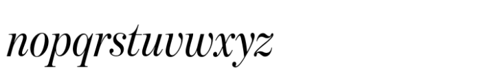 Benton Modern Display Condensed Italic Font LOWERCASE