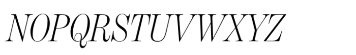 Benton Modern Display Condensed Light Italic Font UPPERCASE