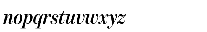 Benton Modern Display Condensed Semi Bold Italic Font LOWERCASE