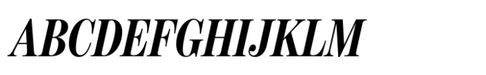 Benton Modern Display Extra Condensed Bold Italic Font UPPERCASE