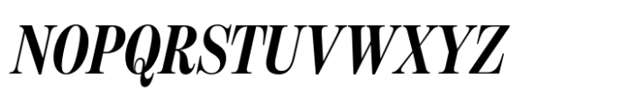 Benton Modern Display Extra Condensed Bold Italic Font UPPERCASE