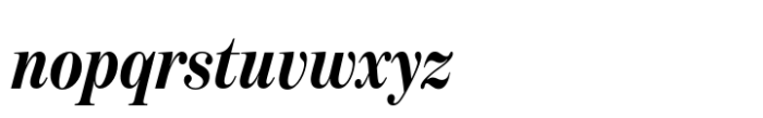 Benton Modern Display Extra Condensed Bold Italic Font LOWERCASE