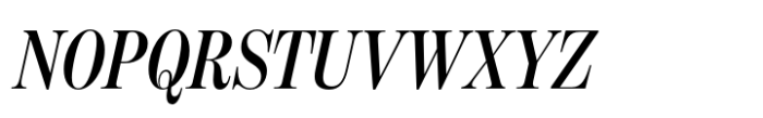 Benton Modern Display Extra Condensed Semi Bold Italic Font UPPERCASE