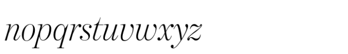 Benton Modern Display Light Italic Font LOWERCASE