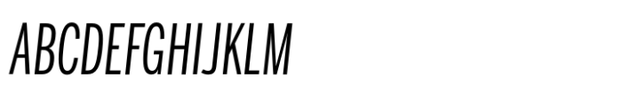 Benton Sans Std Extra Compressed Book Italic Font UPPERCASE