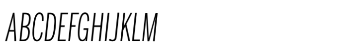 Benton Sans Std Extra Compressed Light Italic Font UPPERCASE