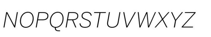 Benton Sans Std Extra Light Italic SC Font LOWERCASE