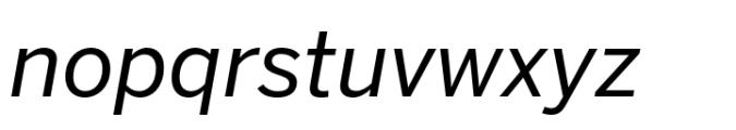 Benton Sans Std Regular Italic Font LOWERCASE