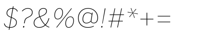 Benton Sans Std Thin Italic Font OTHER CHARS