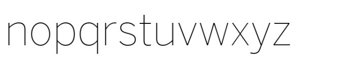 Benton Sans Std Thin Font LOWERCASE