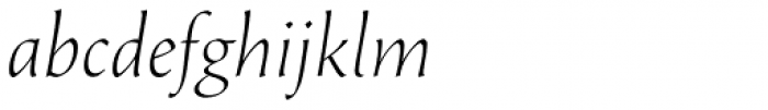 Beorcana Display Std Thin Italic Font LOWERCASE