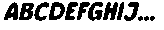 Bereh Rounded Black Italic Font UPPERCASE