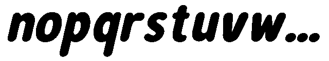 Bereh Rounded Black Italic Font LOWERCASE
