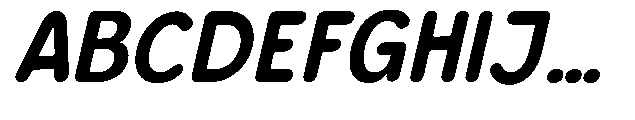 Bereh Rounded Bold Italic Font UPPERCASE
