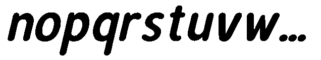 Bereh Rounded Bold Italic Font LOWERCASE
