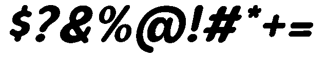Bereh Rounded Extra Bold Italic Font OTHER CHARS