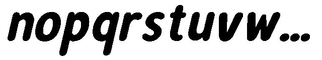 Bereh Rounded Extra Bold Italic Font LOWERCASE