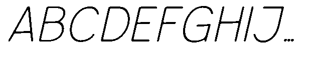 Bereh Rounded Extra Light Italic Font UPPERCASE