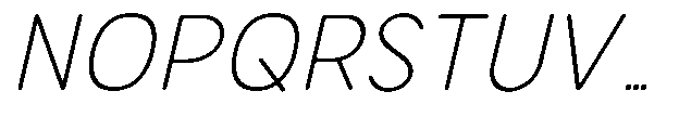 Bereh Rounded Extra Light Italic Font UPPERCASE