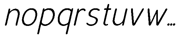 Bereh Rounded Light Italic Font LOWERCASE
