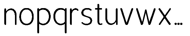 Bereh Rounded Light Font LOWERCASE