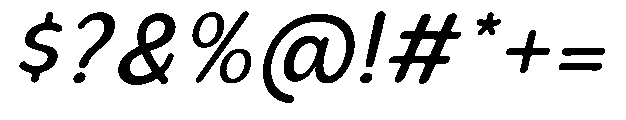 Bereh Rounded Medium Italic Font OTHER CHARS