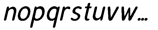 Bereh Rounded Medium Italic Font LOWERCASE