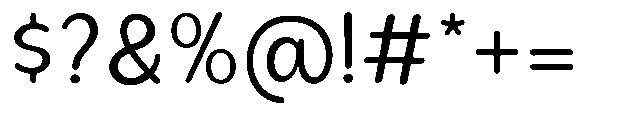 Bereh Rounded Regular Font OTHER CHARS