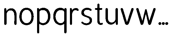 Bereh Rounded Regular Font LOWERCASE