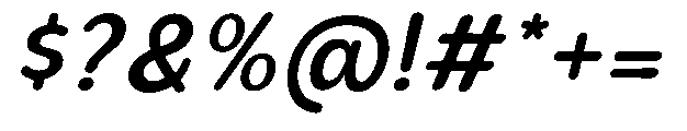 Bereh Rounded Semi Bold Italic Font OTHER CHARS