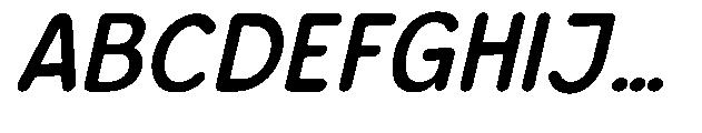 Bereh Rounded Semi Bold Italic Font UPPERCASE