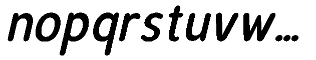 Bereh Rounded Semi Bold Italic Font LOWERCASE