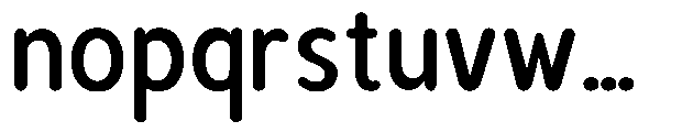 Bereh Rounded Semi Bold Font LOWERCASE